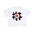 The NICE FACE Boxy Distressed Hem Expressionist Tee - Artemis